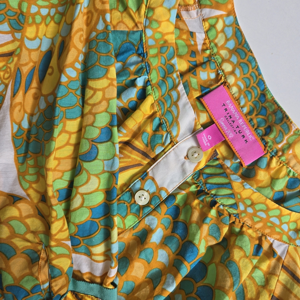 Banana Republic Trina Turk Women's Silk Blend Blouse Size 0